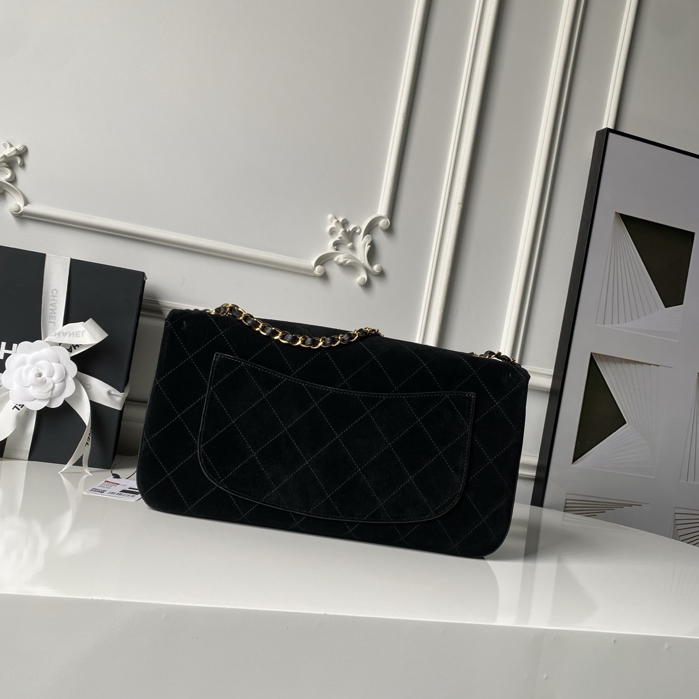 Ch**el maxi flapbag gold hardware as6281 19.5x32x10cm