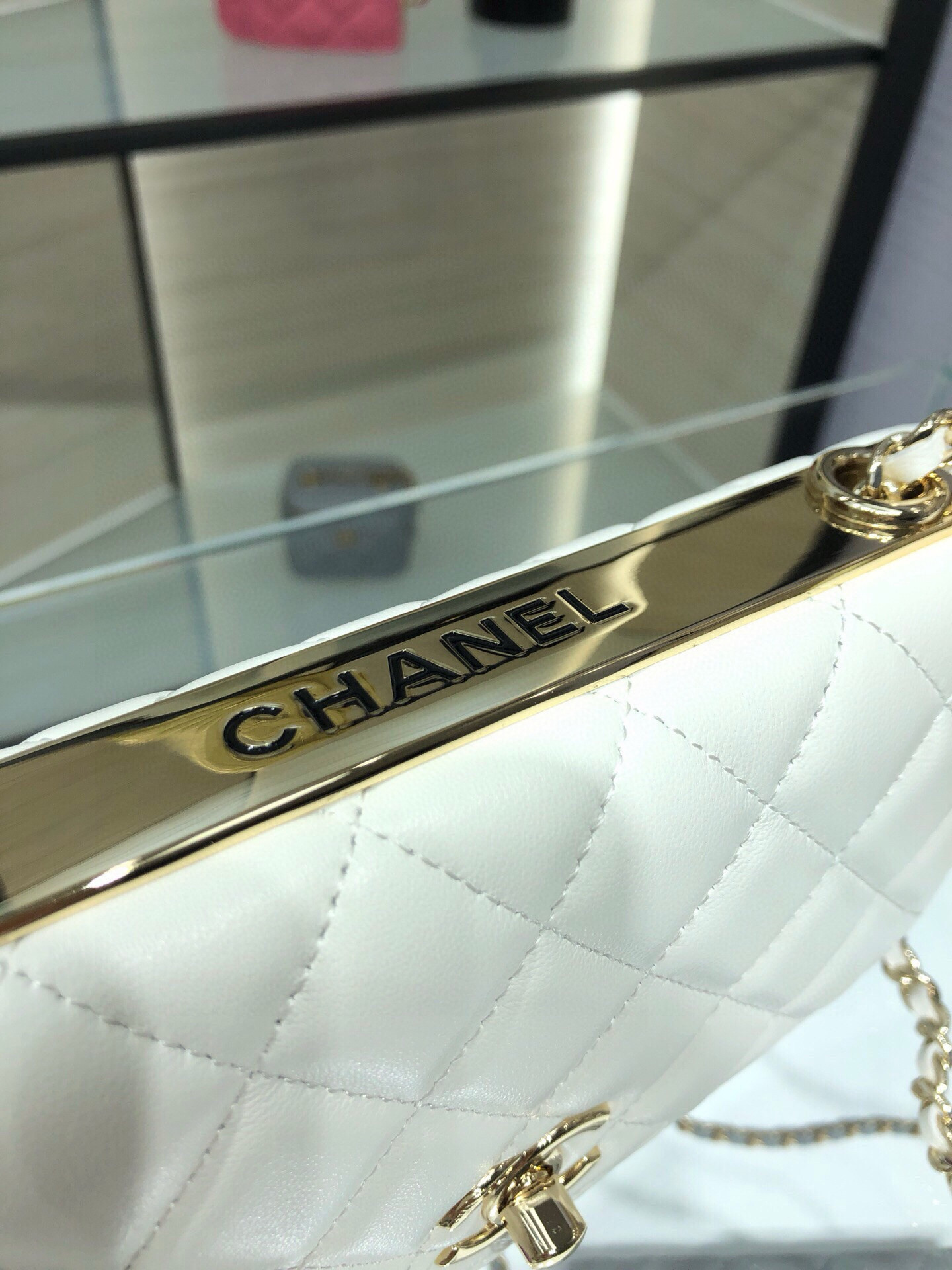Ch**el woc trendy cc wallet on chain 19x12x3.5cm