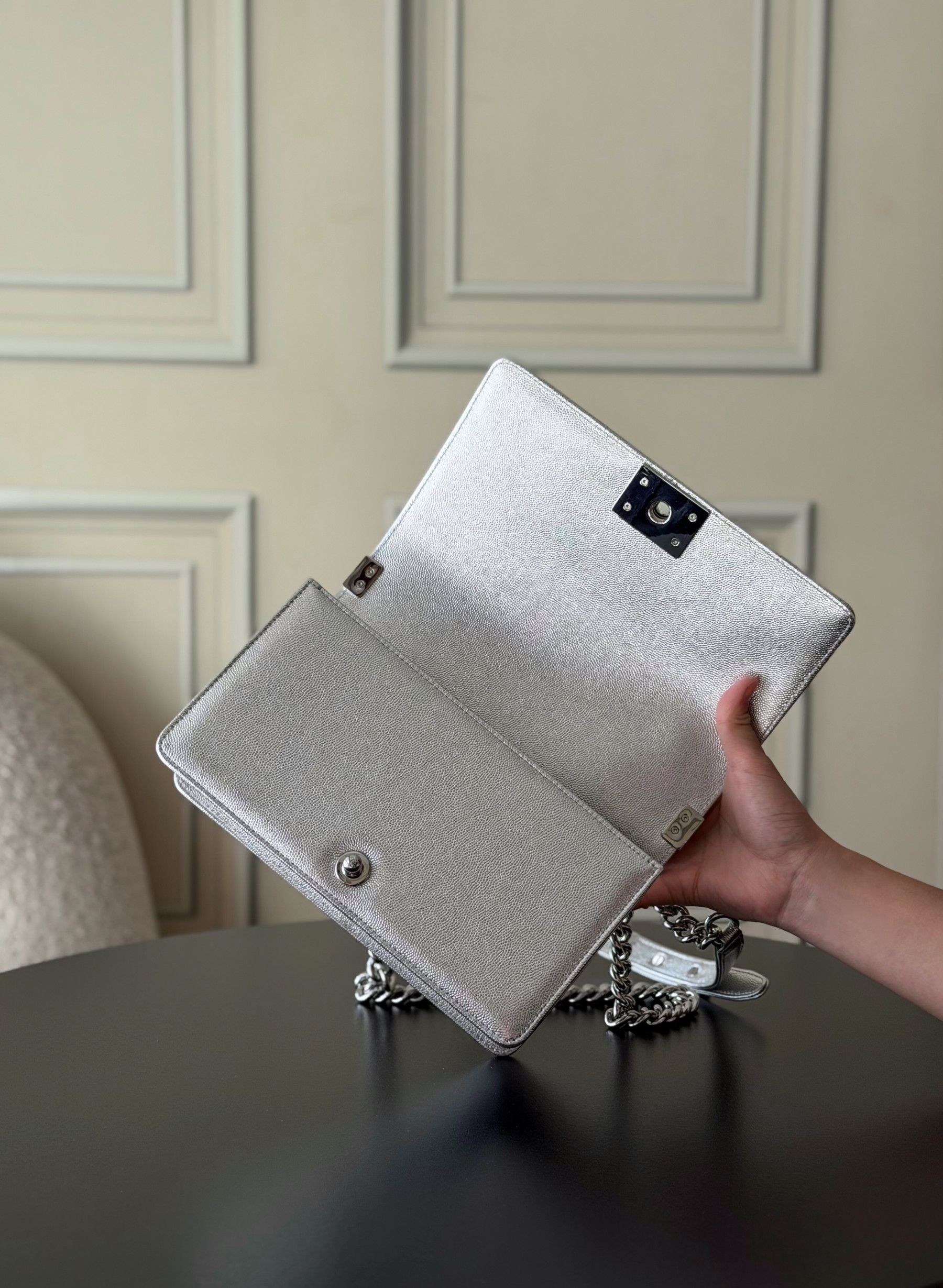 Ch**el Boy Handbag 15x25x9cm