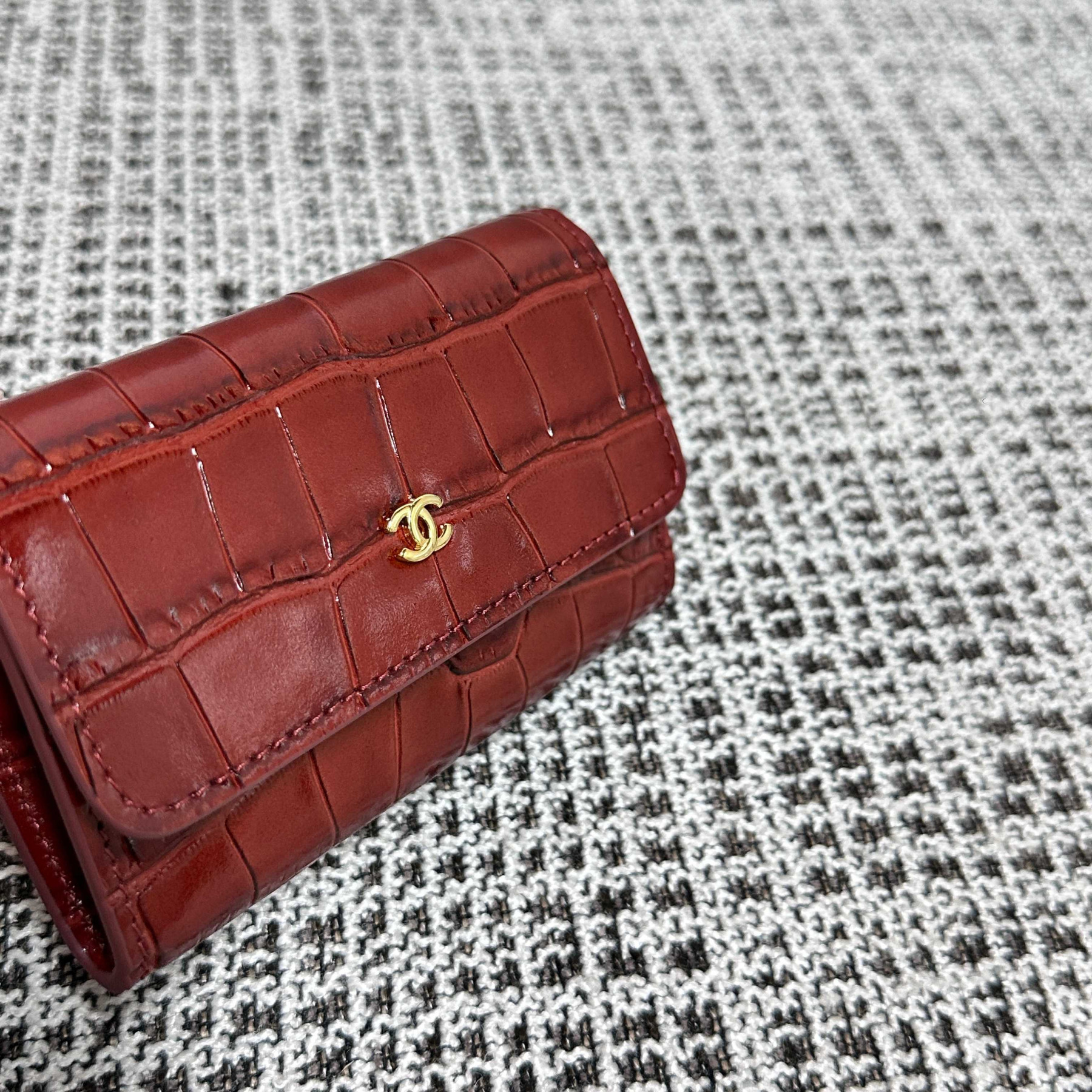 Ch**el Flap Card Holder 7.5x11x2cm
