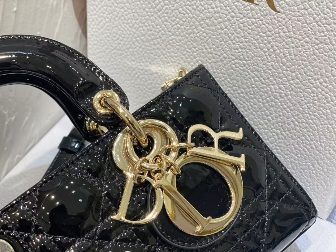 D10r SMALL LADY D-JOY BAG BLACK  22x6x12cm