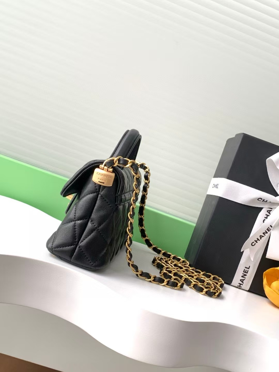 Ch**el Mini Flap Top Handle Bag 12x22x6cm