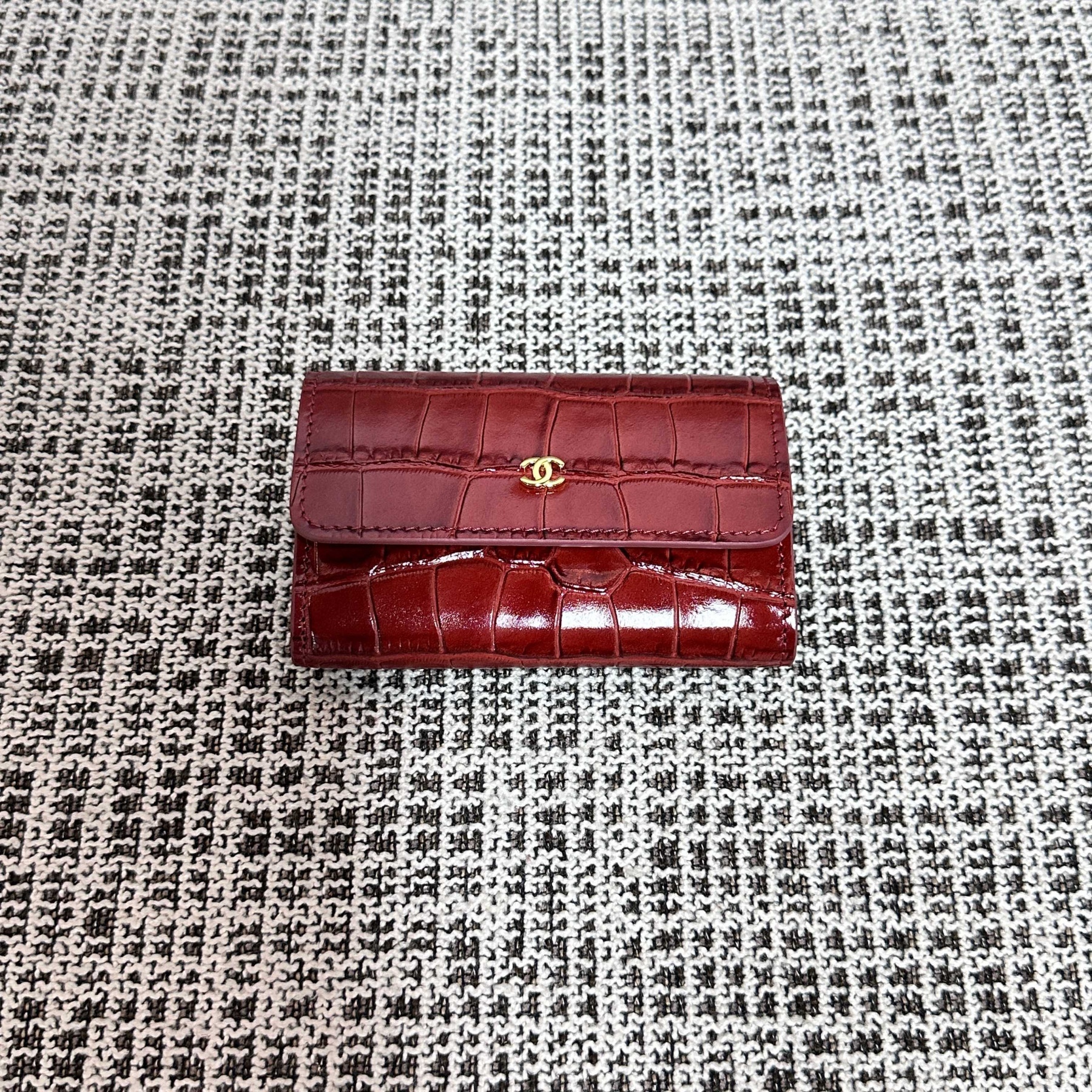 Ch**el Flap Card Holder 7.5x11x2cm