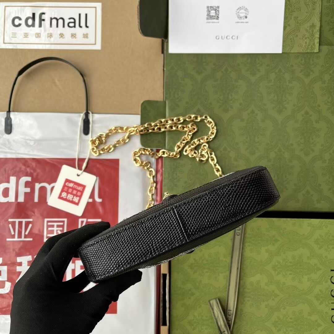 Gvc*1 Jackie 1961 mini lizard shoulder bag 19x13x3cm