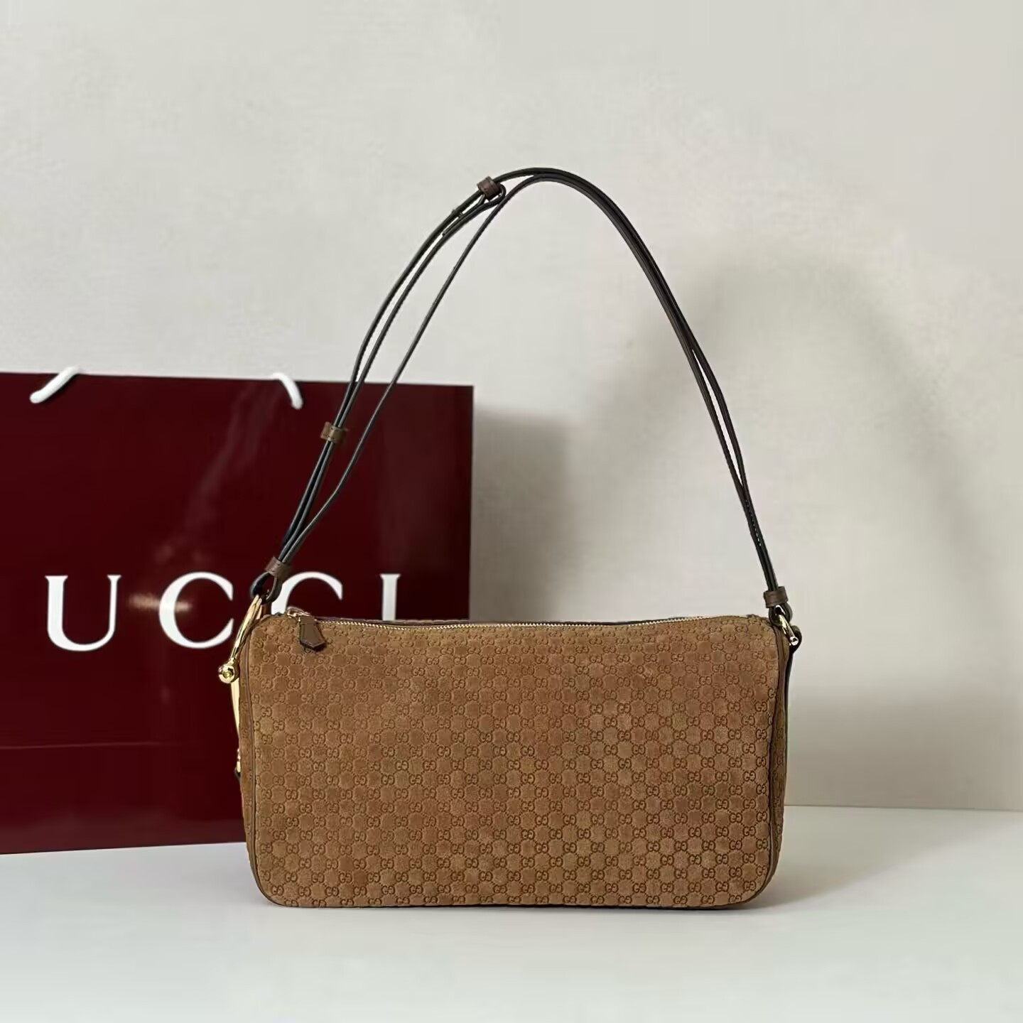 Gvc*1 Half Horsebit Medium Shoulder Bag Without Box 31.5x17x12cm