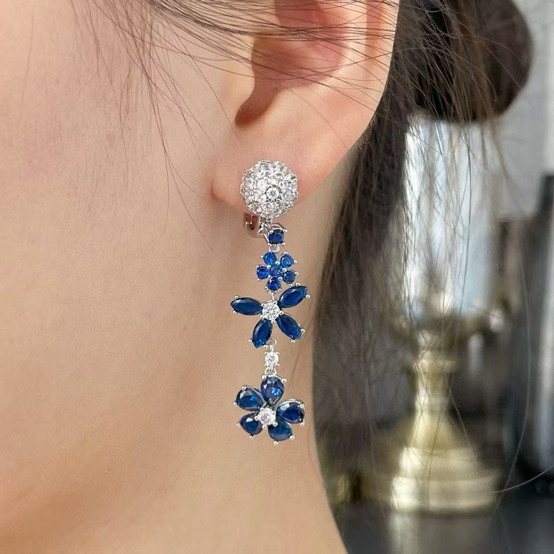 V*n Cl**f & Arpels Colored Floral Earrings