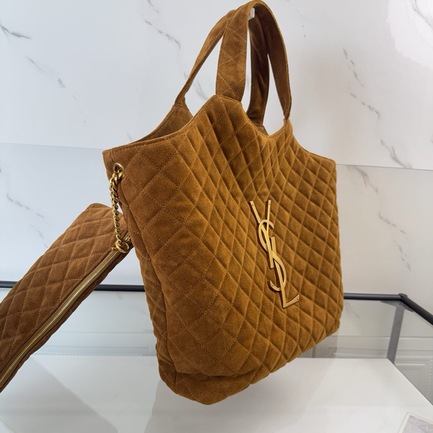 Y51 ICARE MAXI SHOPPING BAG IN QUILTED LAMBSKIN 38/58x43x8cm