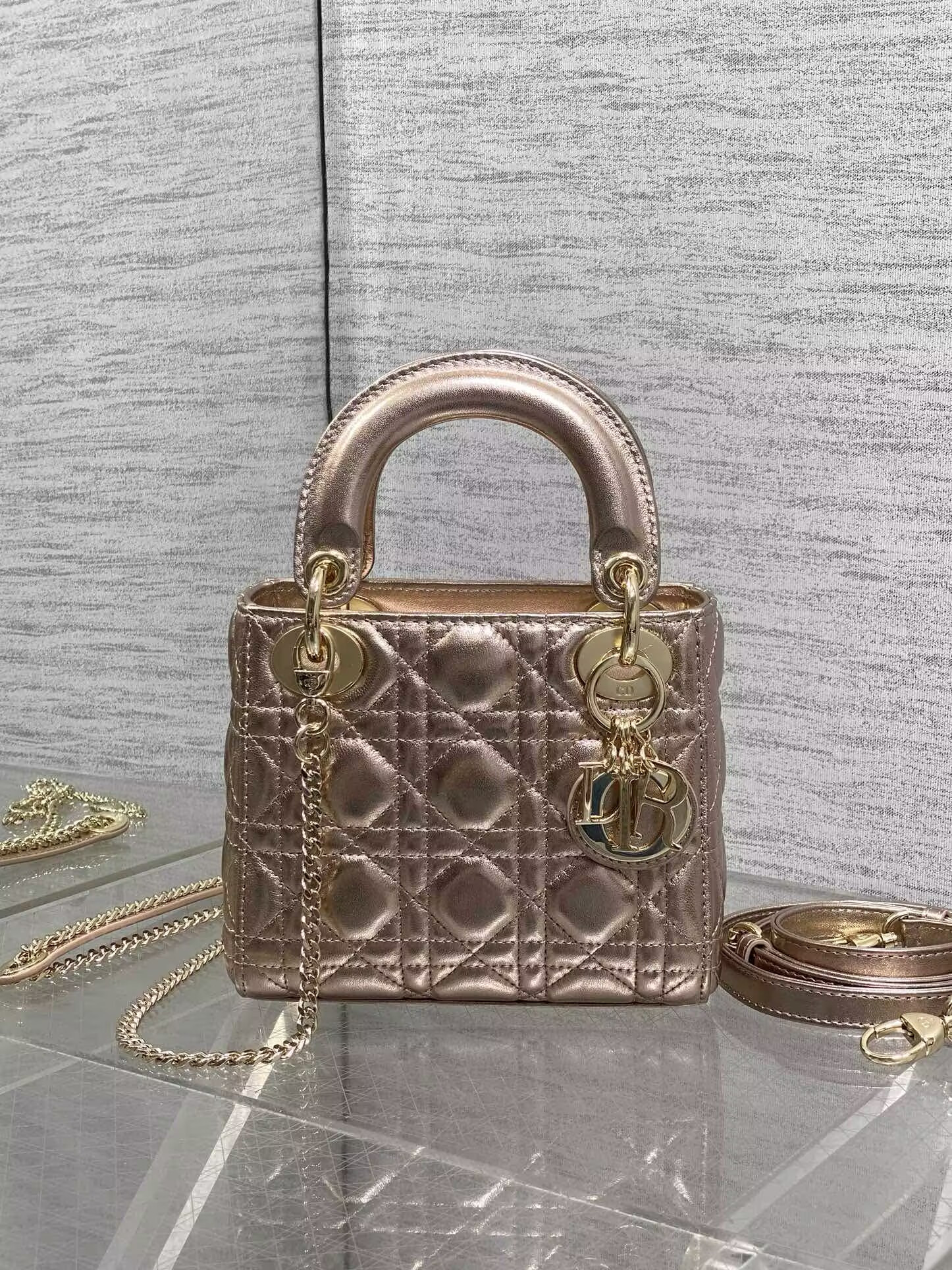 Mini Lady D10r Bag Cannage Calfskin 17 x 15 x 7 cm