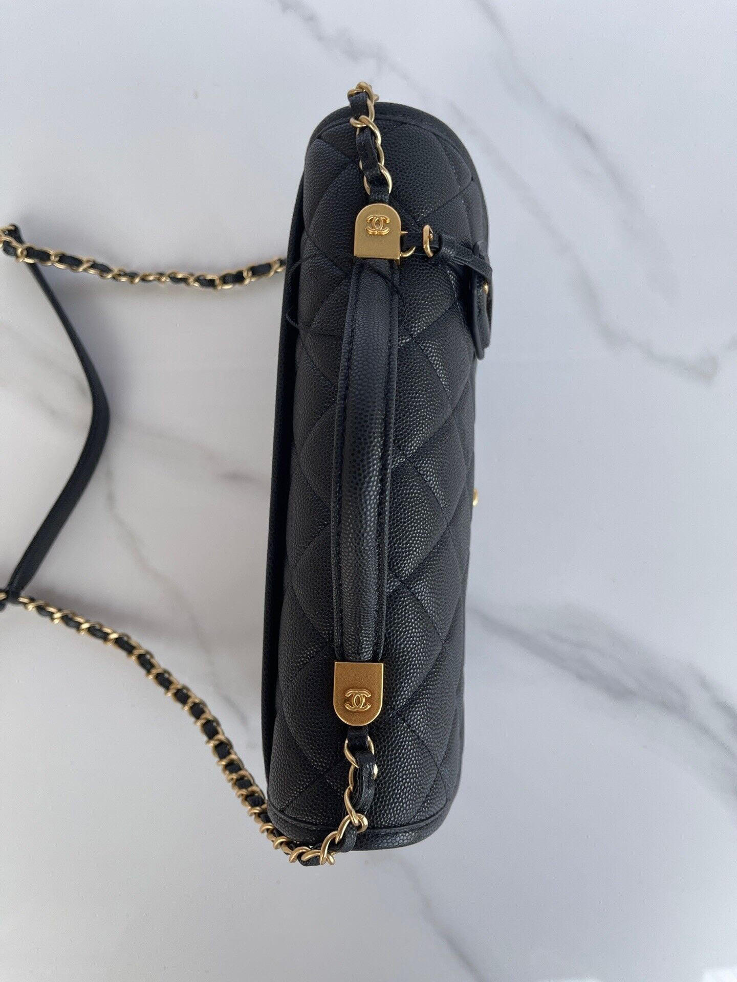 Ch**el Top Handle Flap Bag 25x21.5x7cm