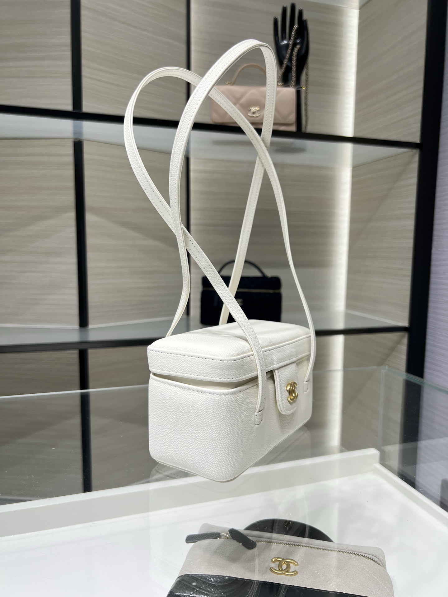 Ch**el preppy coco long box bag ap5067 17x9.5x8cm