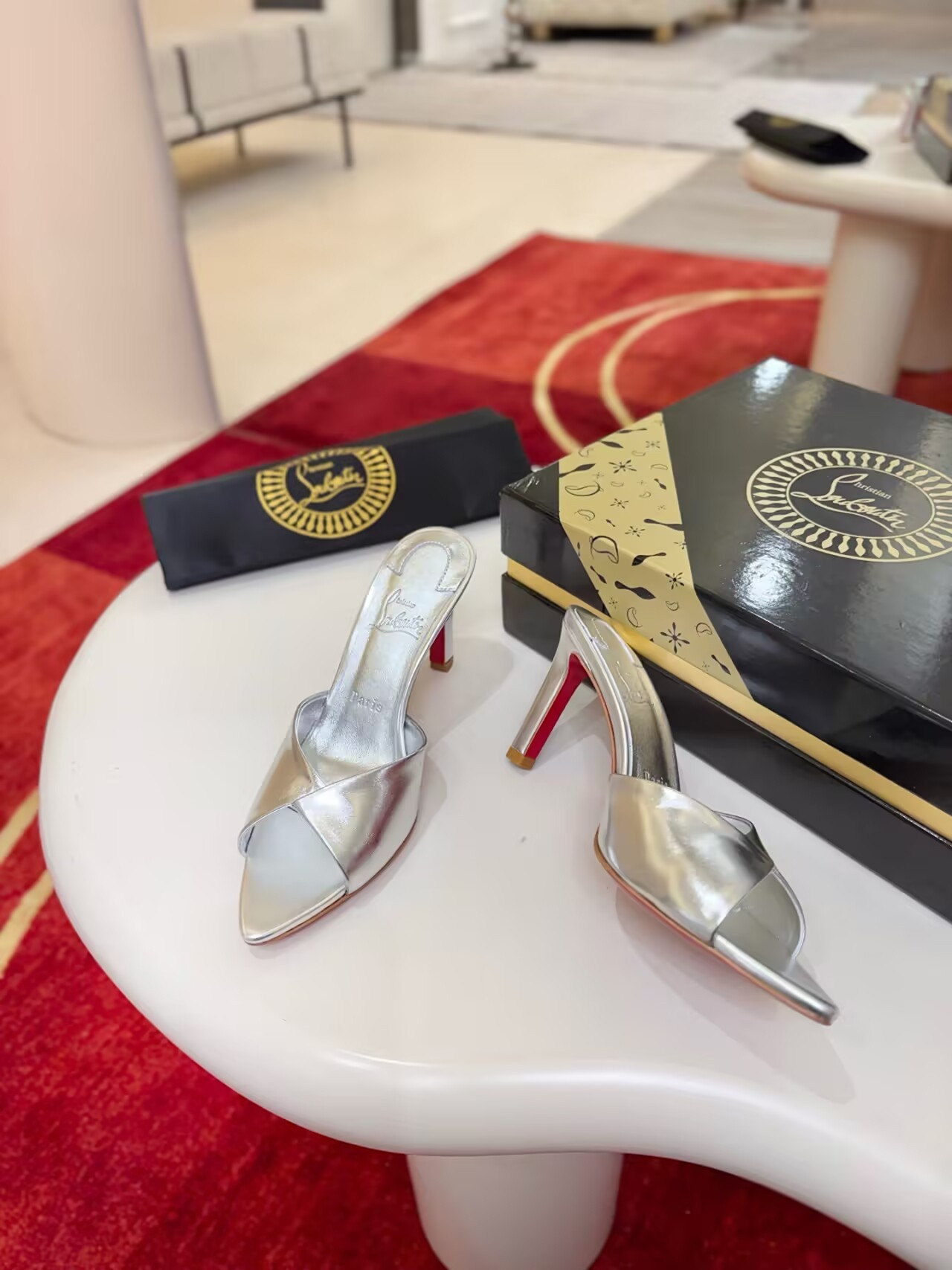 UA Chr1st1an Louboutin Me Dolly Mules 8.5cm Heel
