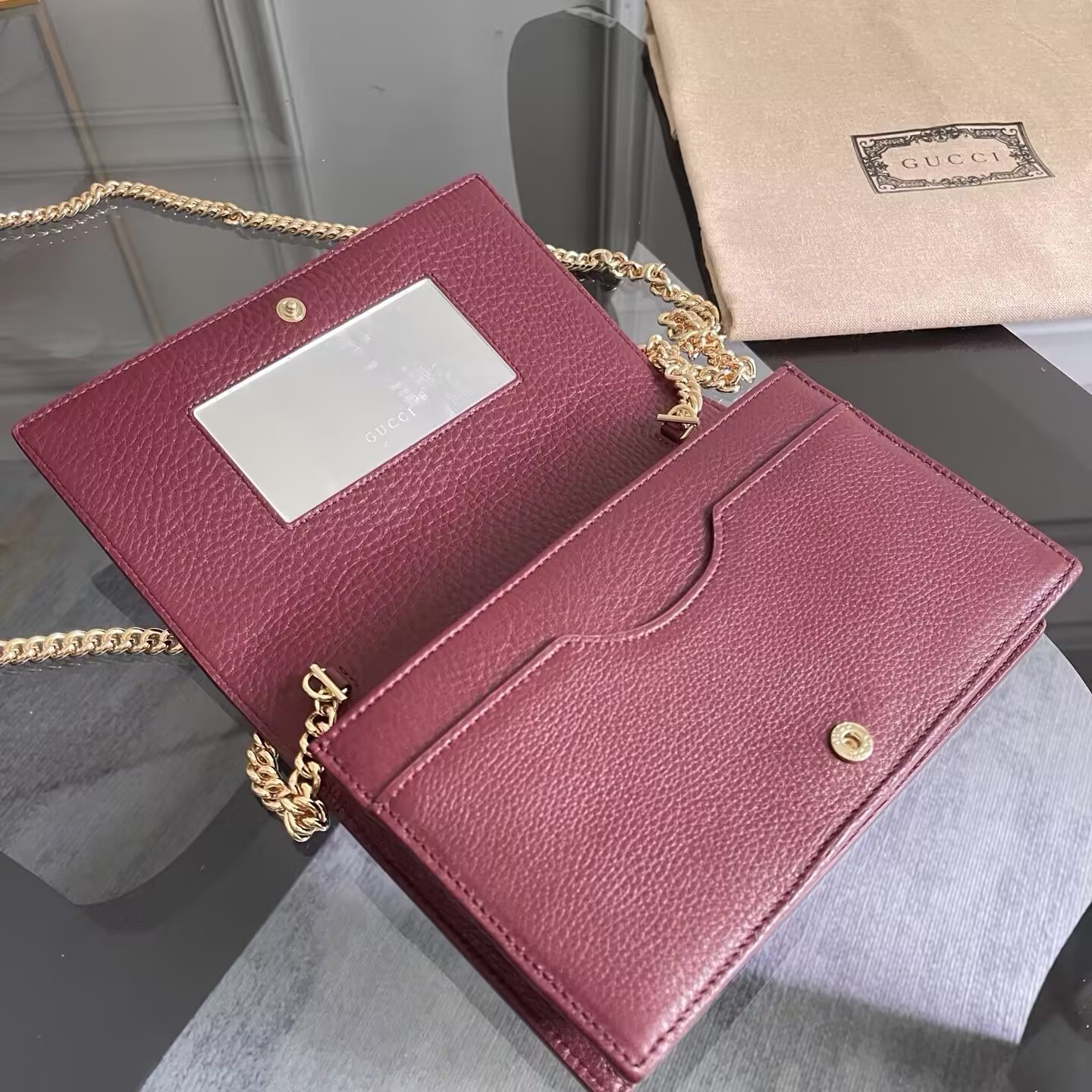 Gvc*1 GG Marmont Wallet on Chain 20x12.5x4cm