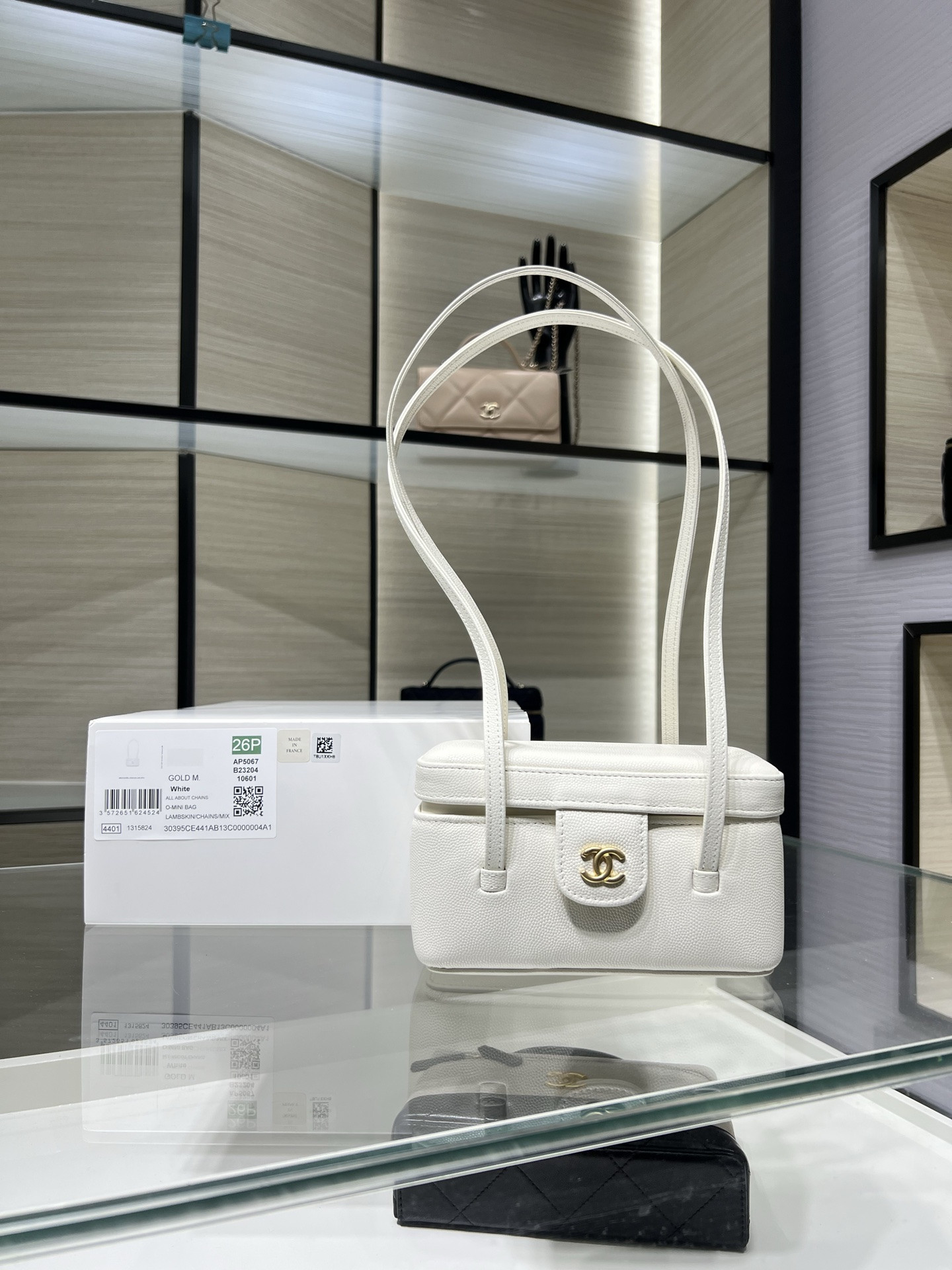 Ch**el preppy coco long box bag ap5067 17x9.5x8cm