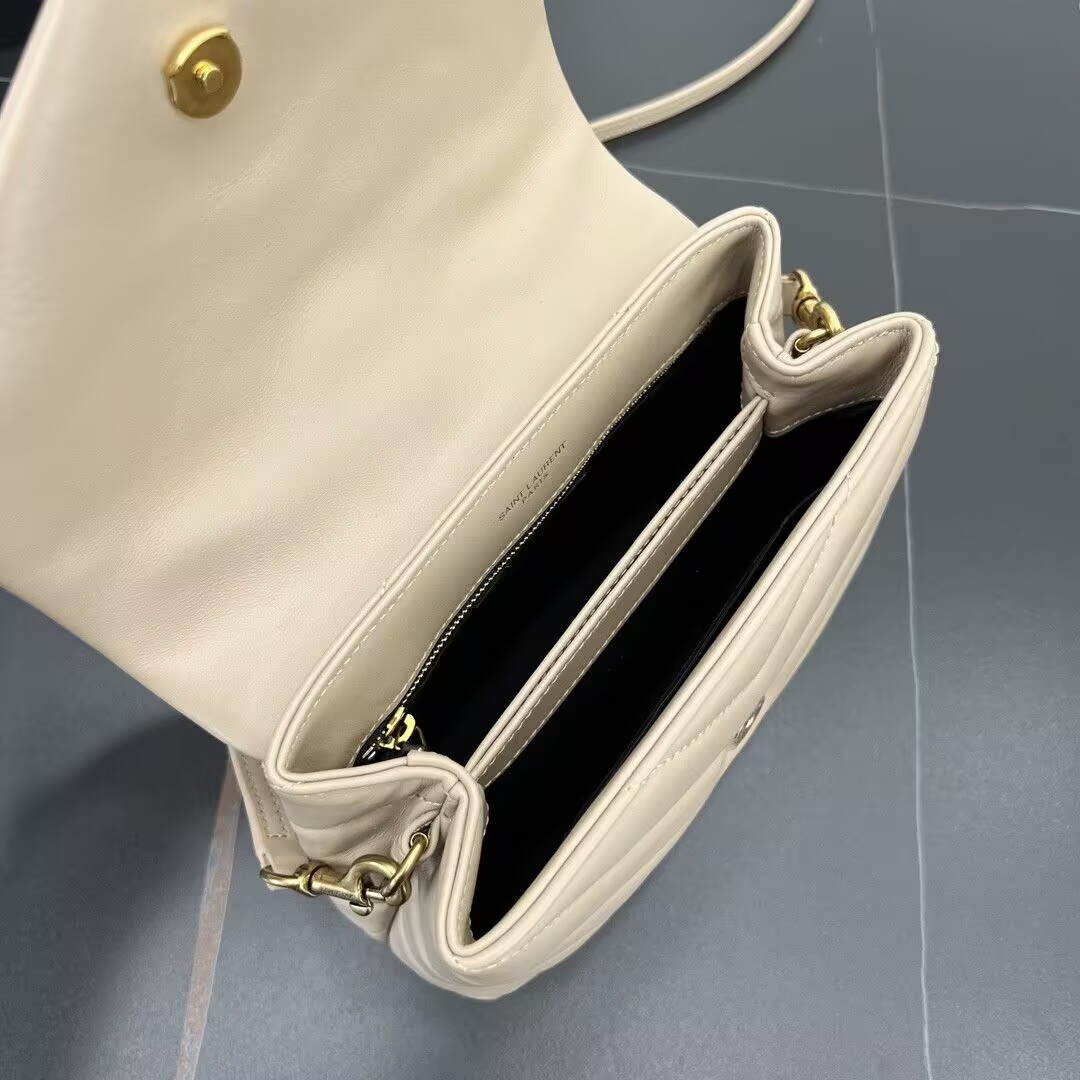 Y51 TOY LOULOU IN QUILTED LEATHER  7.9 X 5.5 X 3 INCHES