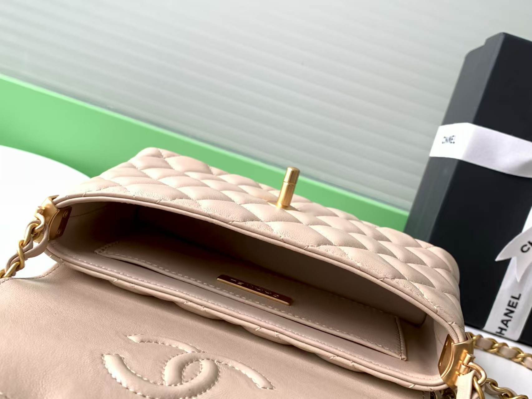 Ch**el Small Top Handle Flap Bag AS5355 14x20x6cm