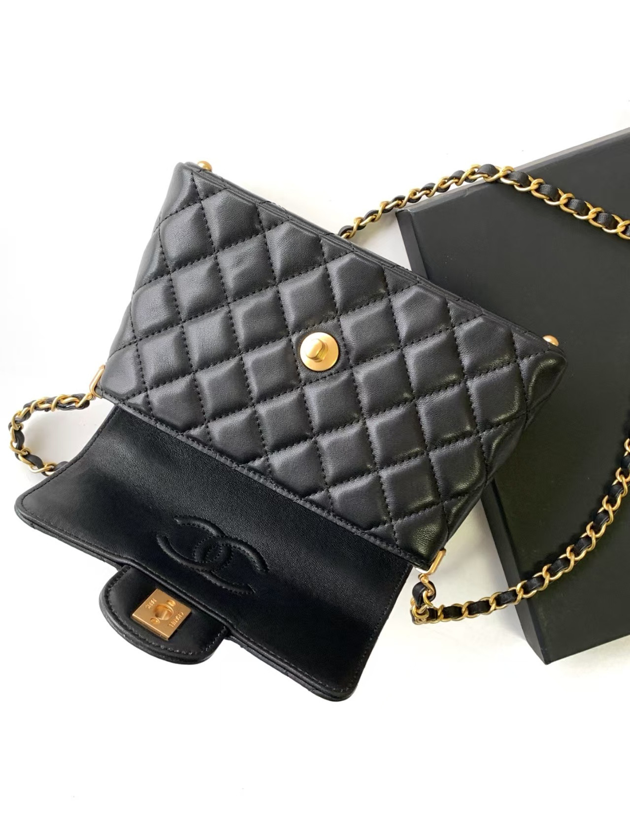 Ch**el Small Top Handle Flap Bag AS5355 14x20x6cm