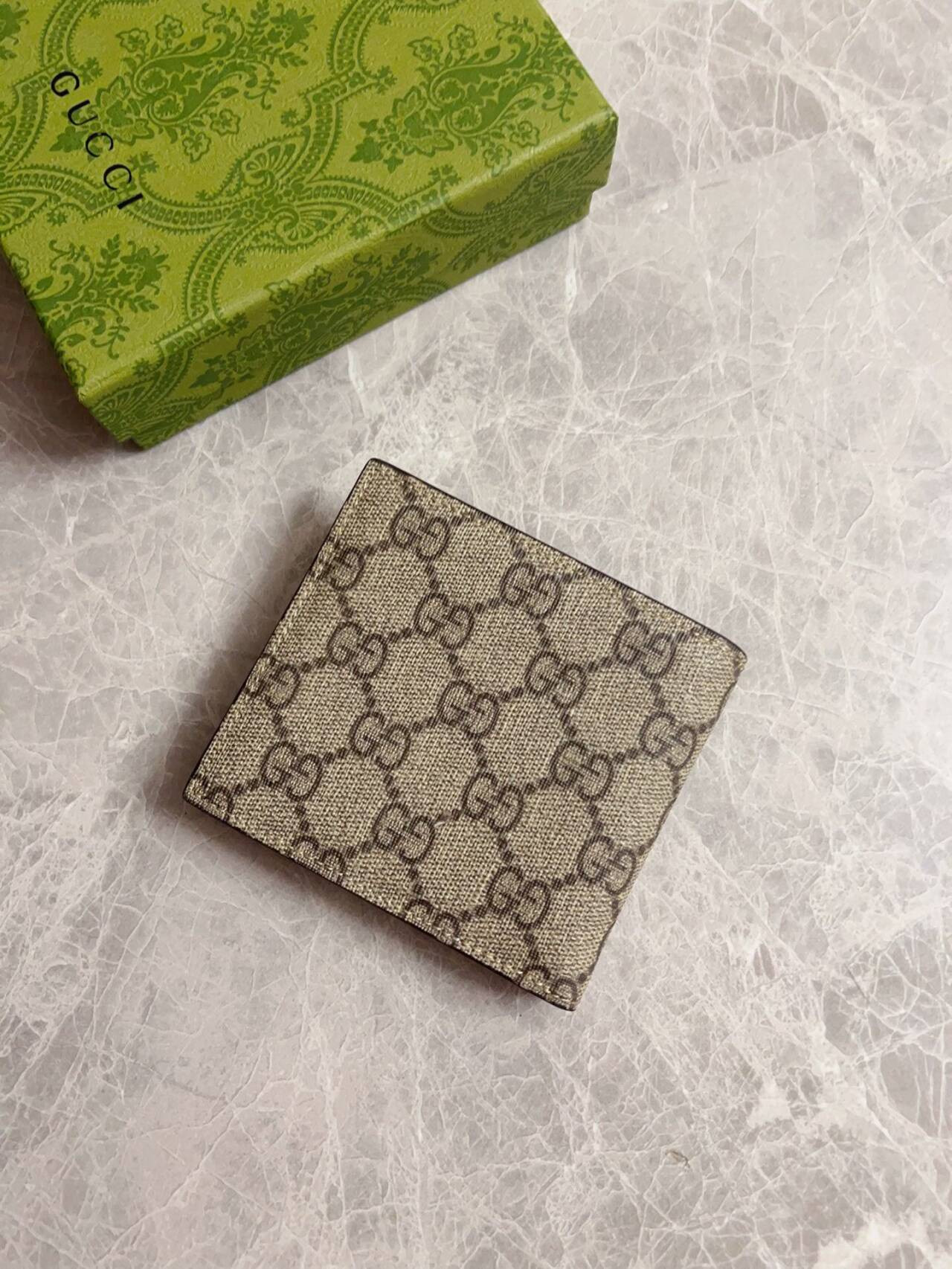 Gvc*1 Brown Interior GG Bi-fold Wallet 10x8.9cm