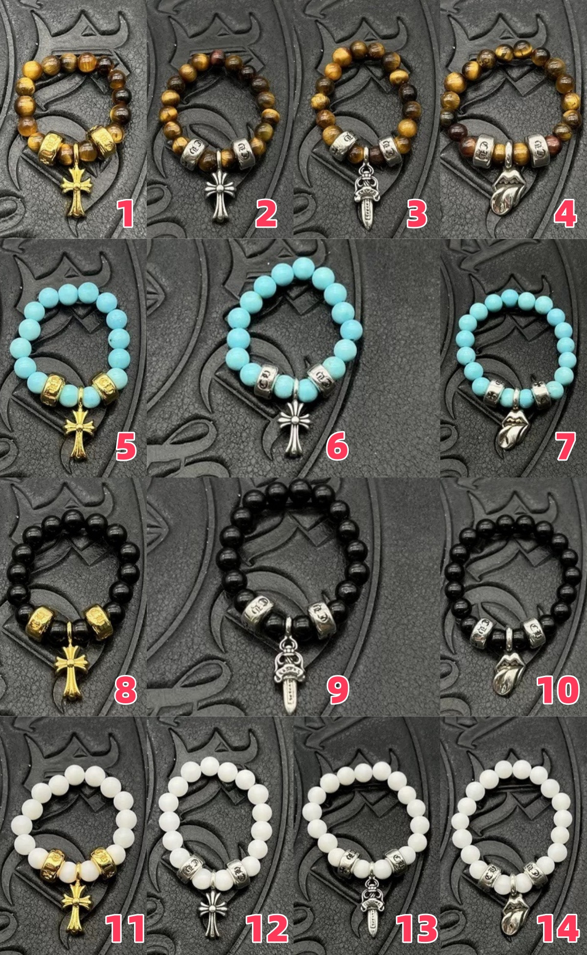 Ch*0me He**ts 4mm Beaded Ring