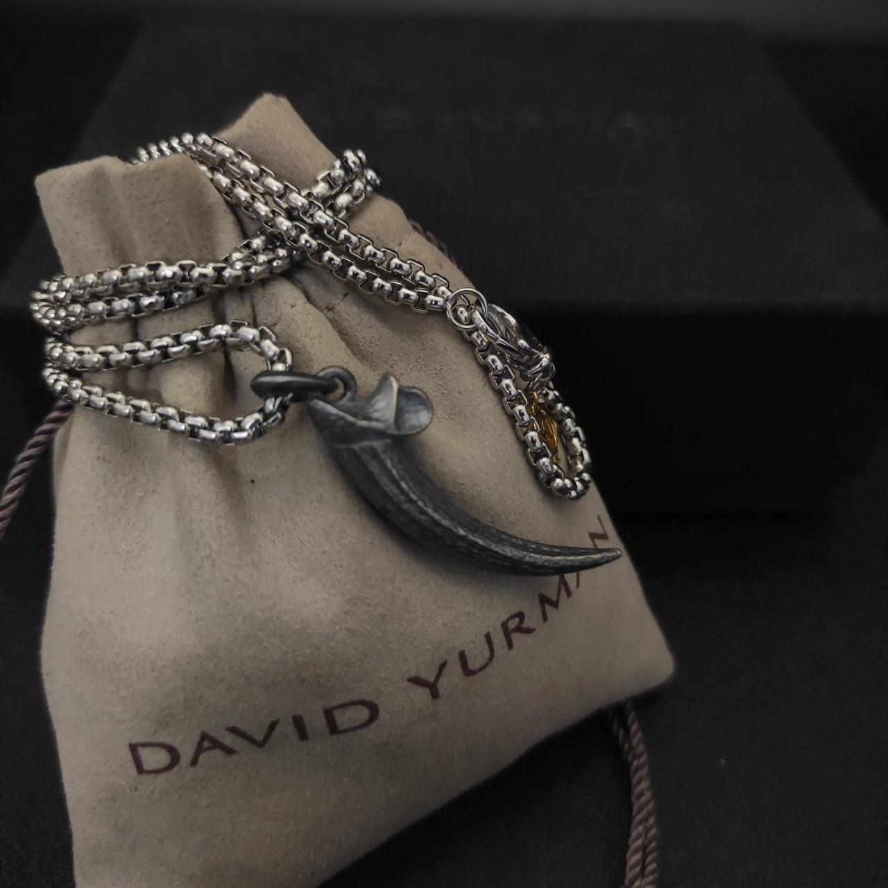 David Yurman horn Necklace(Chain length 50+5cm delay chain Chain thickness 3mm)