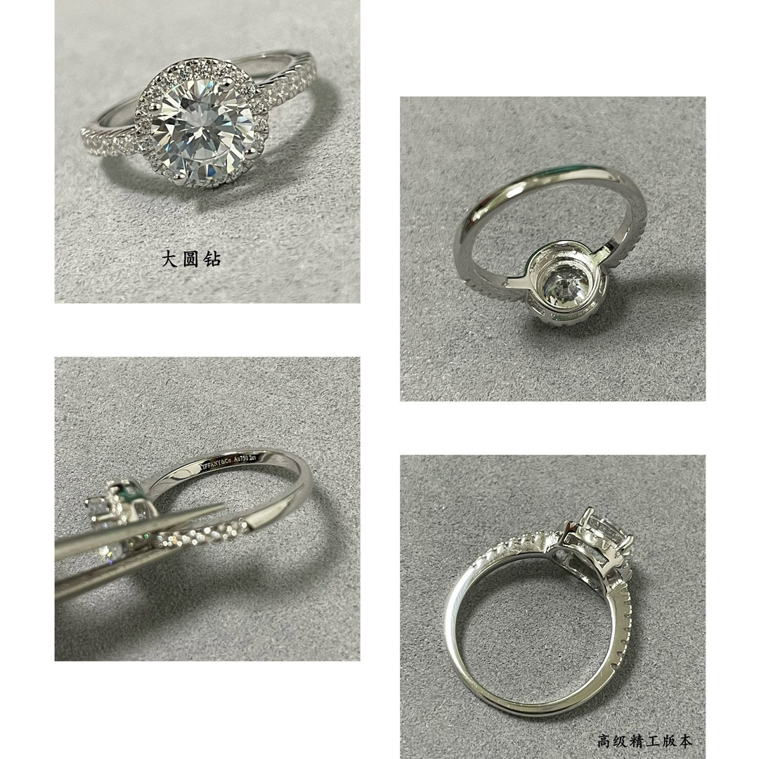 T*f*ny & Co. Solitaire Round Brilliant D1am0nd Ring Ag925