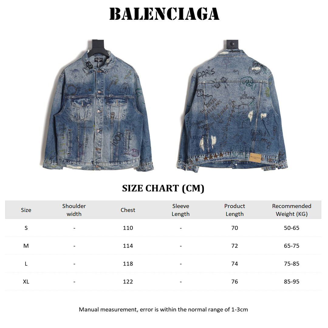 Ba1en*iaga Denim Coats