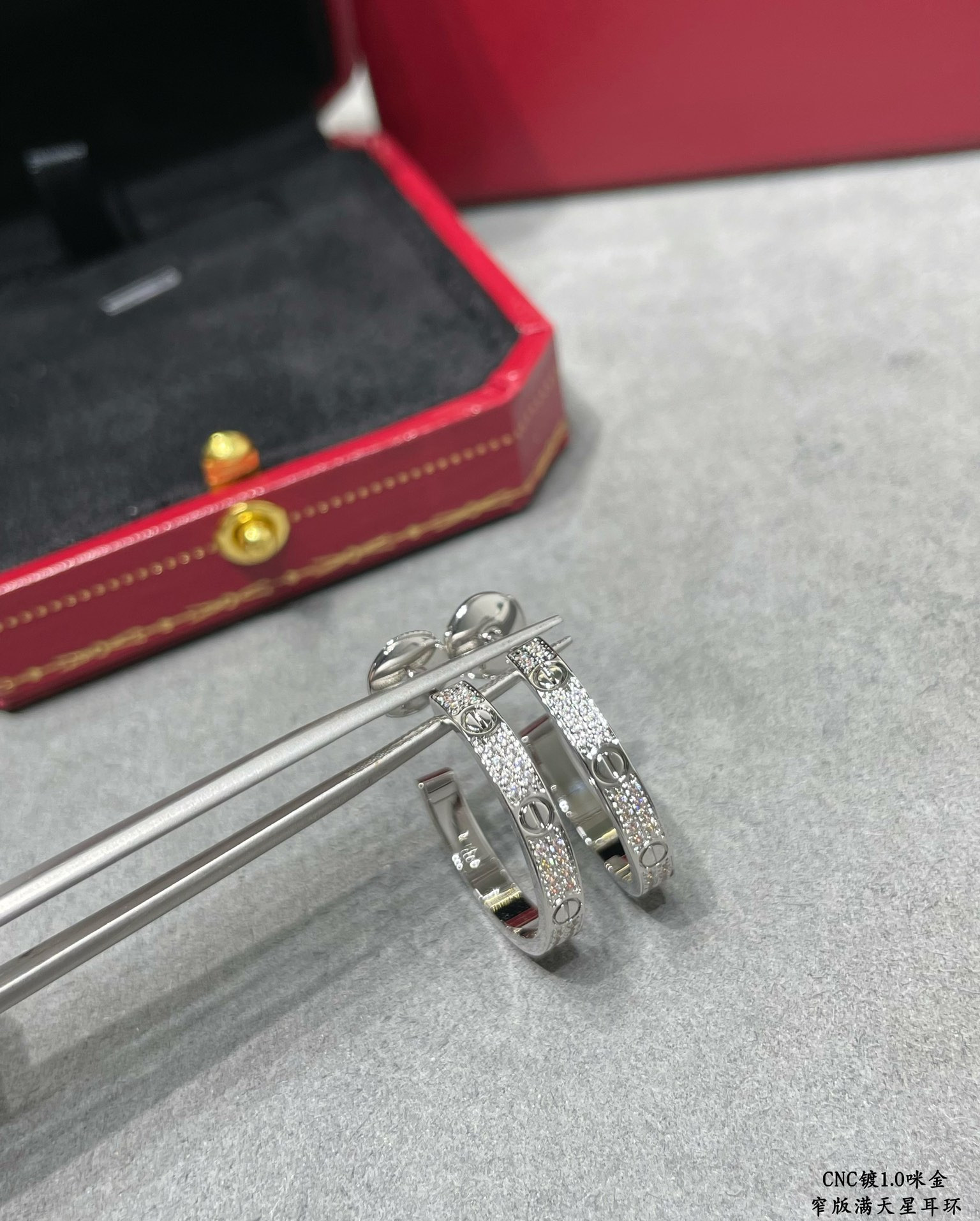 Ca*t1er narrow version of the star earrings