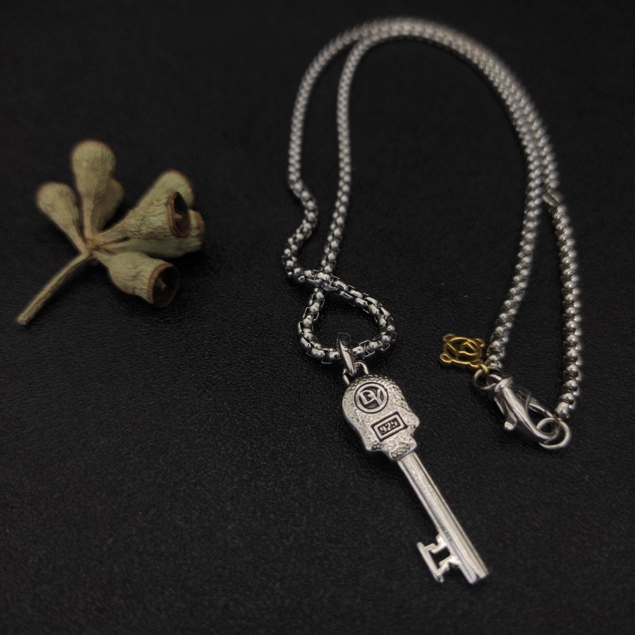 David Yurman Guru Head Key Necklace(Chain length 50+5cm delay chain Chain thickness 3mm)