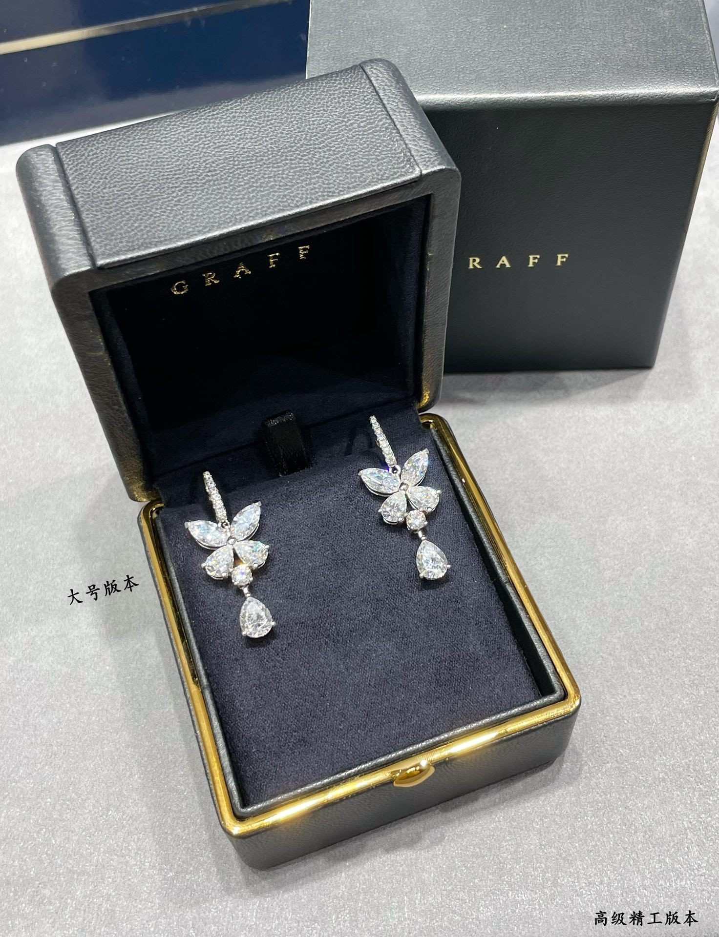 Graff D1am0nd-encrusted Butterfly Stud Earrings Ag925