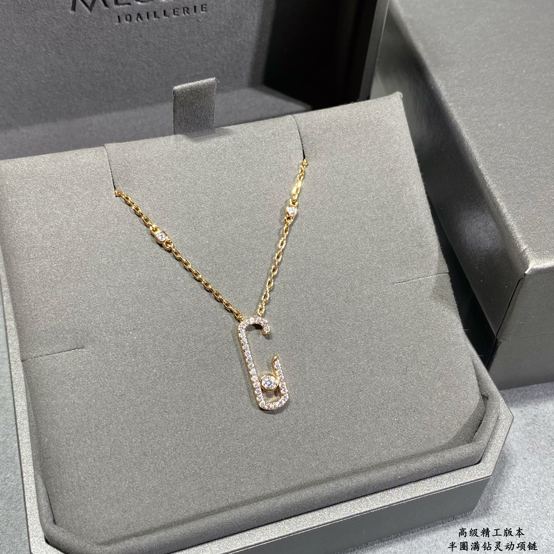 Messika Semi-Hoop Full D1am0nd Moving Necklace