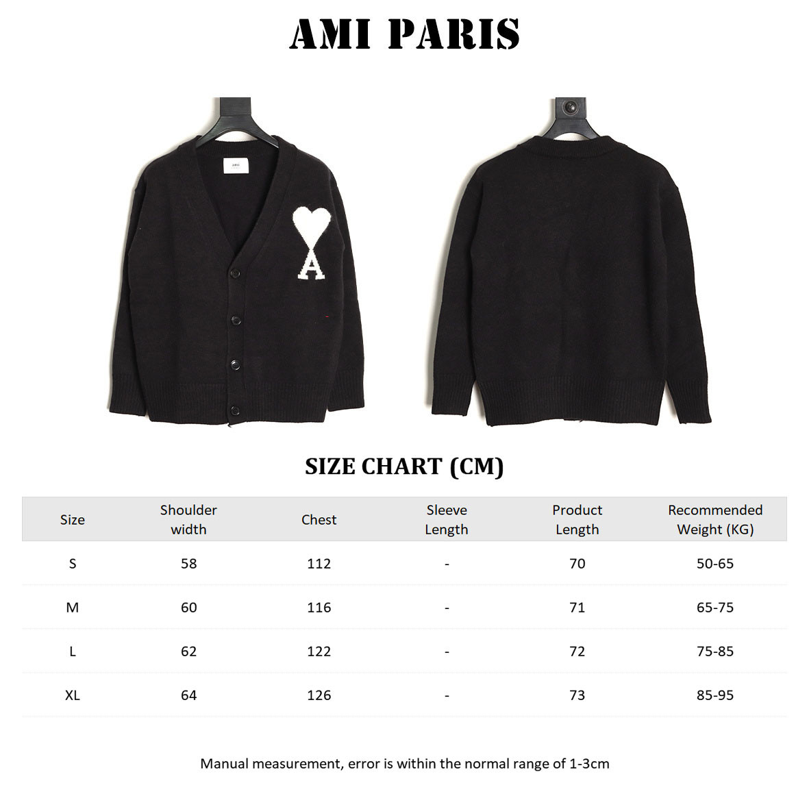 AMI PARIS Wool Cardigan Sweaters