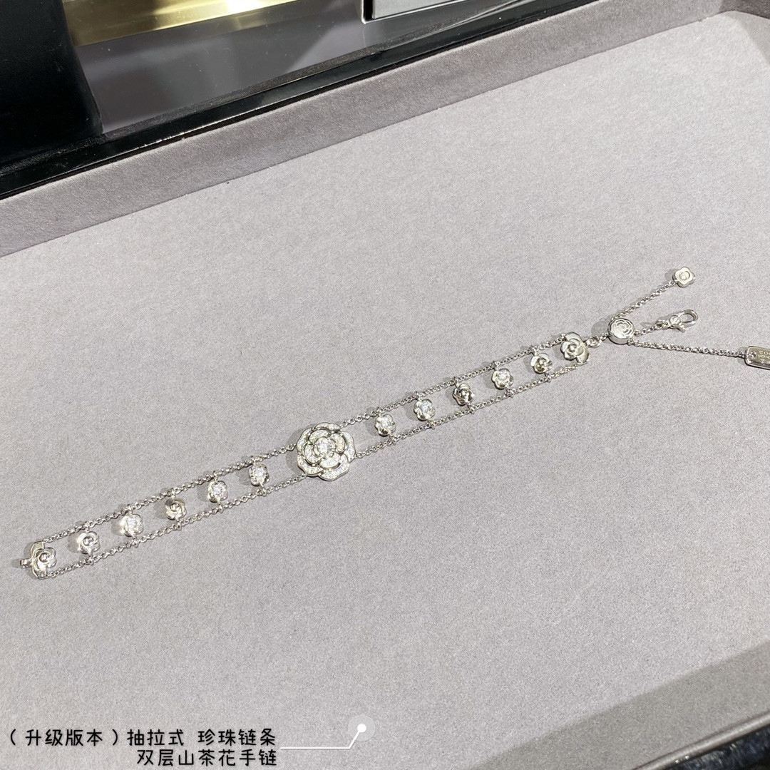 Ch**el Camellia Double Bracelet