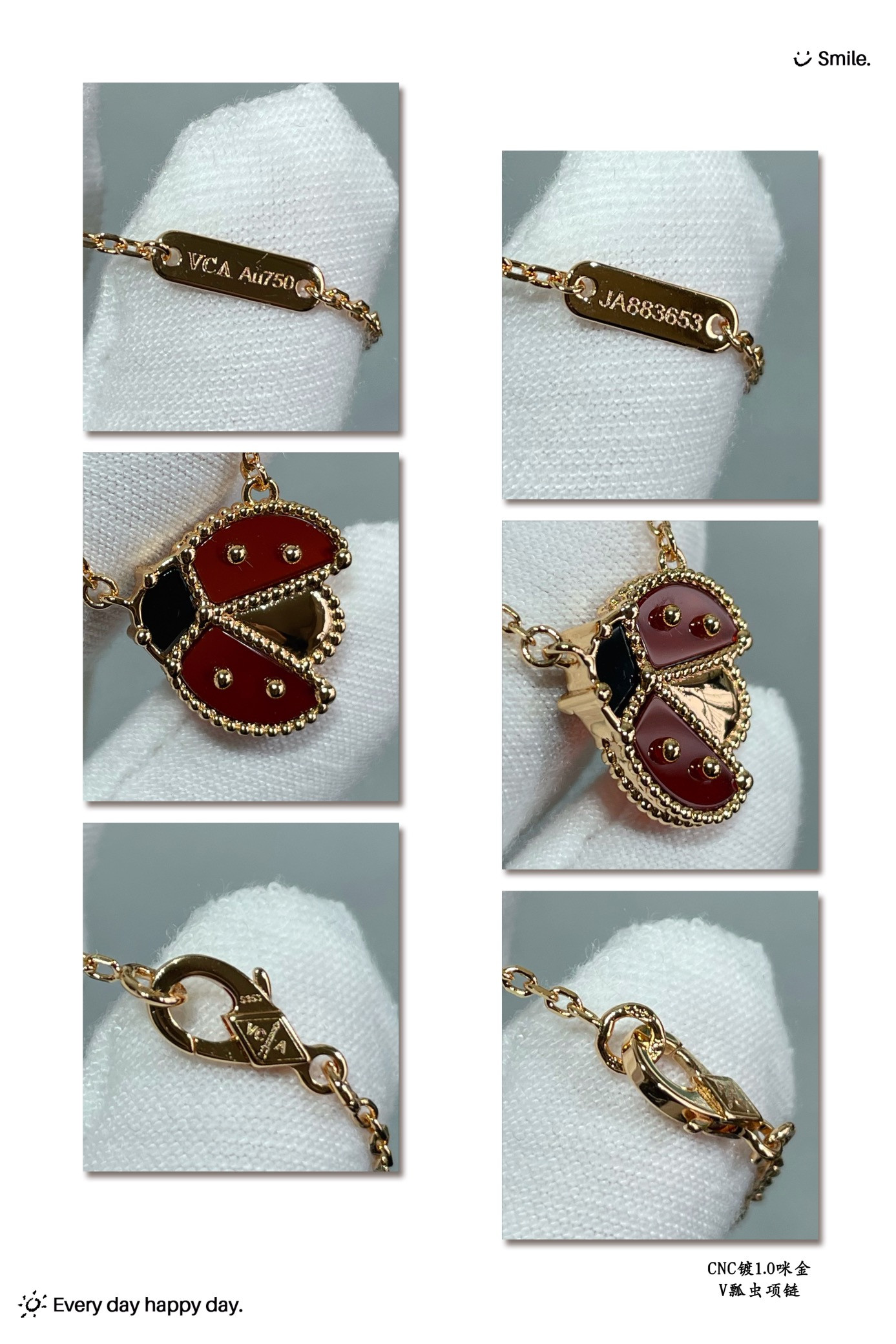 V*n Cl**f & Arpels ladybug Necklace