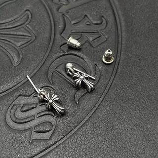 Ch*0me He**ts Cross Earrings