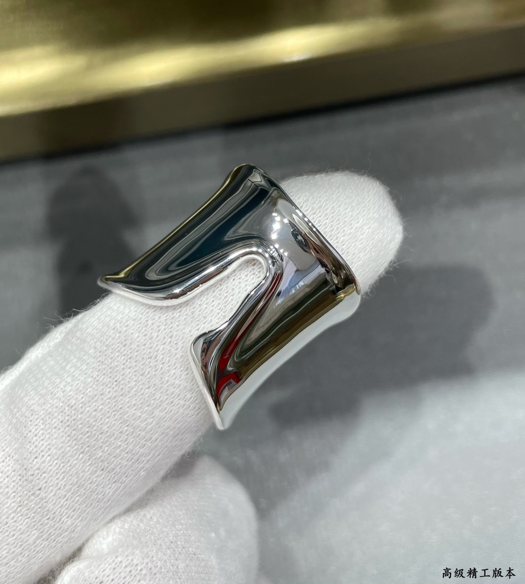 T*f*ny & Co. Hardware Extra Wide Sterling Silver Ring Ag925