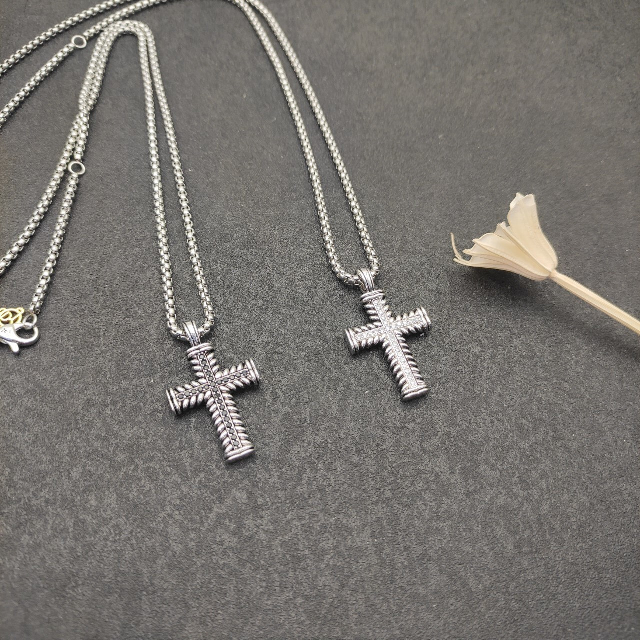 David Yurman Cross Necklace(Chain length 50+5cm delay chain Chain thickness 3mm)