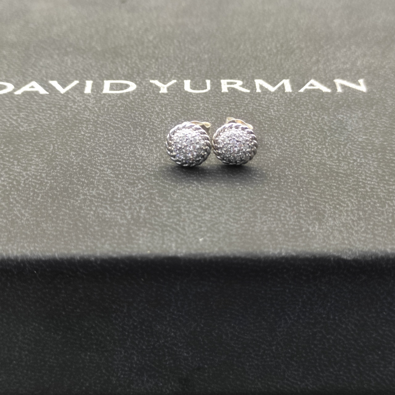 David Yurman 8.6mm round full D1am0nd Earrings