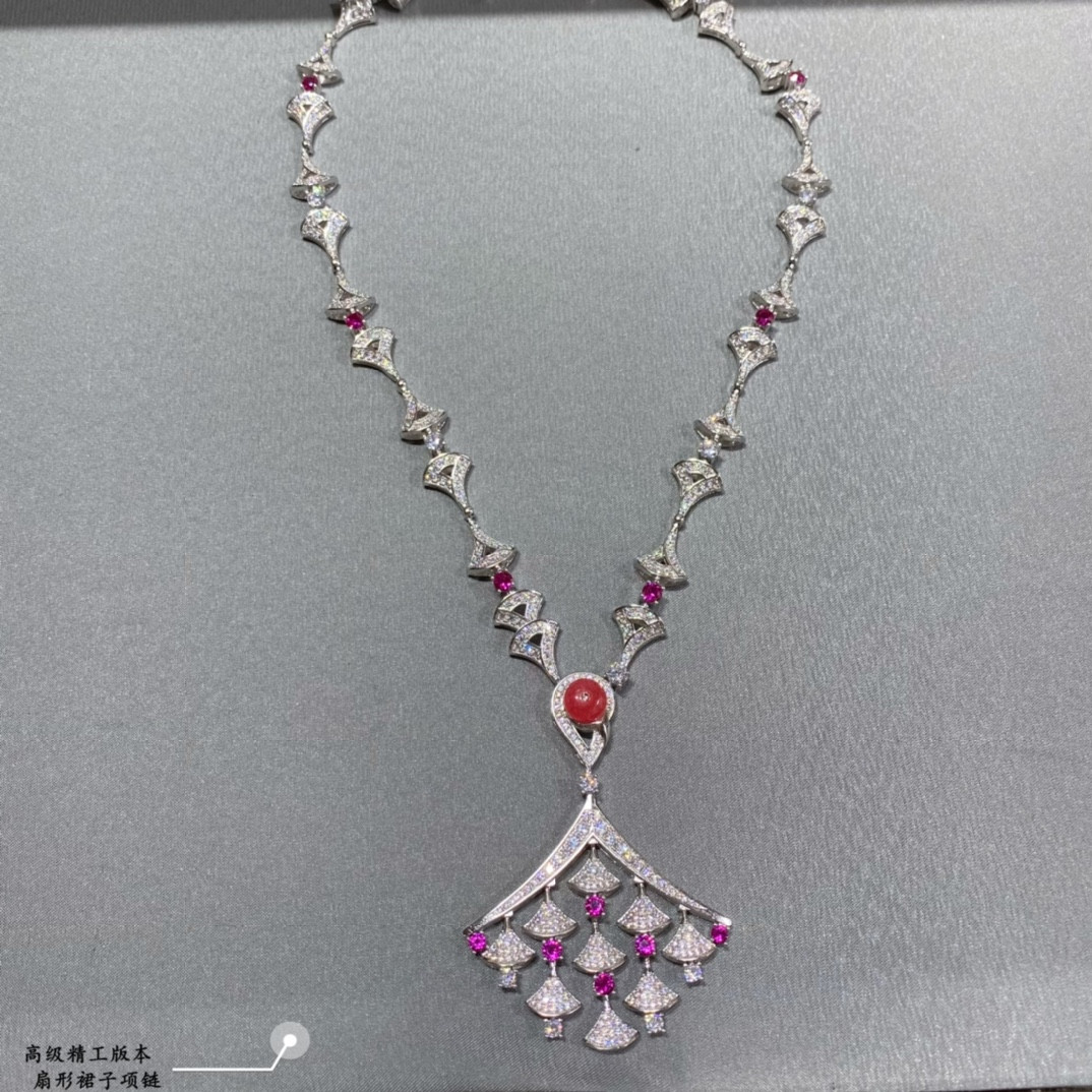 Bv1g*ai Multi-scalloped skirt Necklace(No refund or exchange)