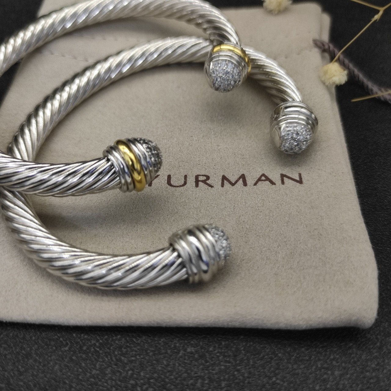 David Yurman 7mm Wrap Bracelet(wrist circumference 15-20cm)