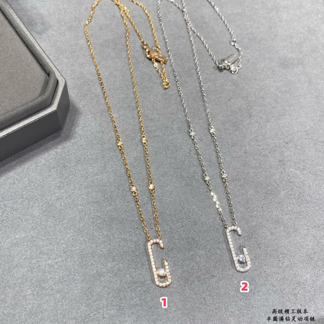 Messika Semi-Hoop Full D1am0nd Moving Necklace