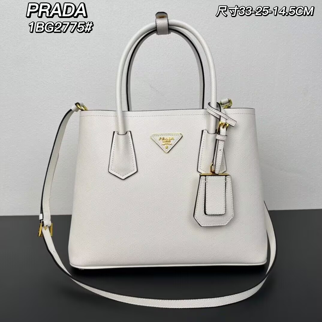 Pra*a double tote small size 33-25-14.5CM