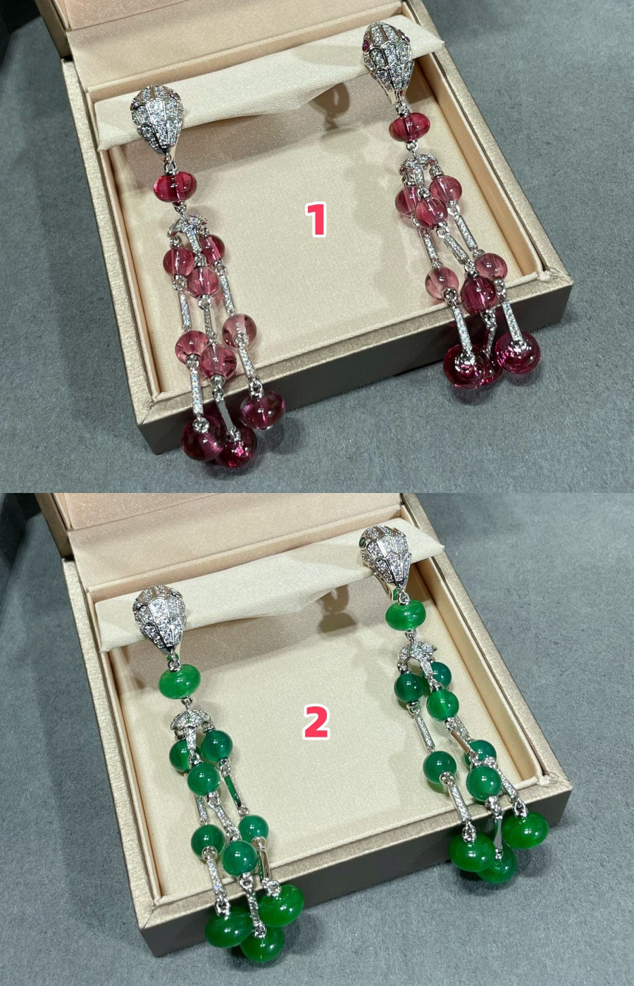 Bv1g*ai Snake Tassel Earrings