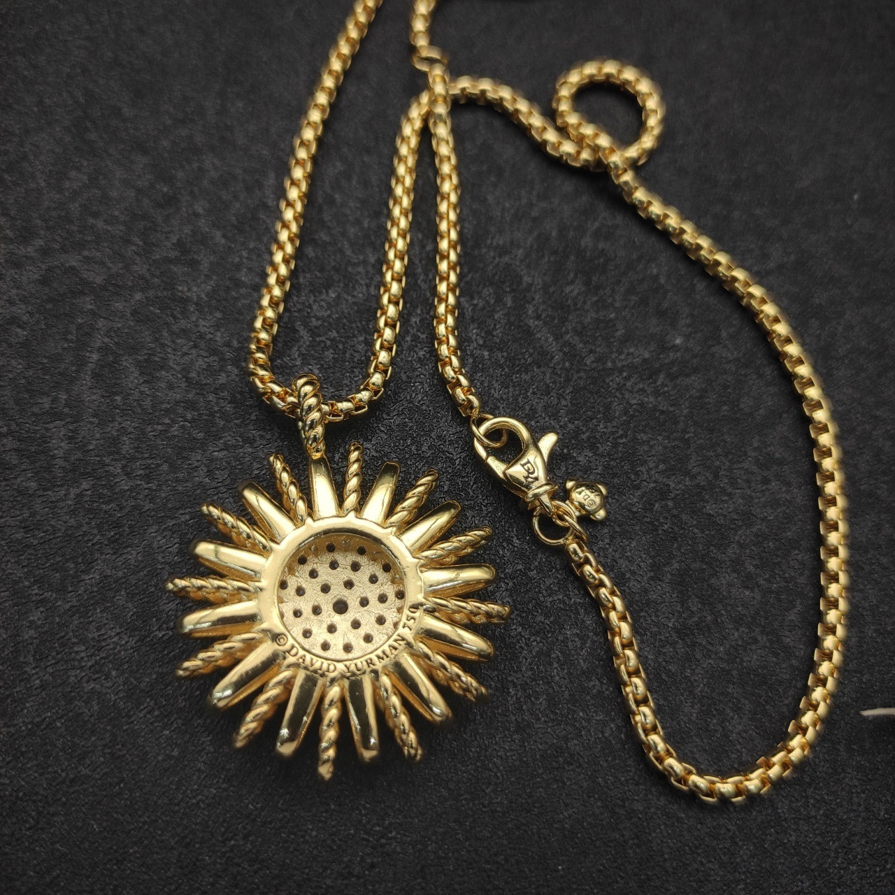 David Yurman sunflower full of D1am0nds Necklace(Chain length 50+5cm delay chain Chain thickness 3mm)