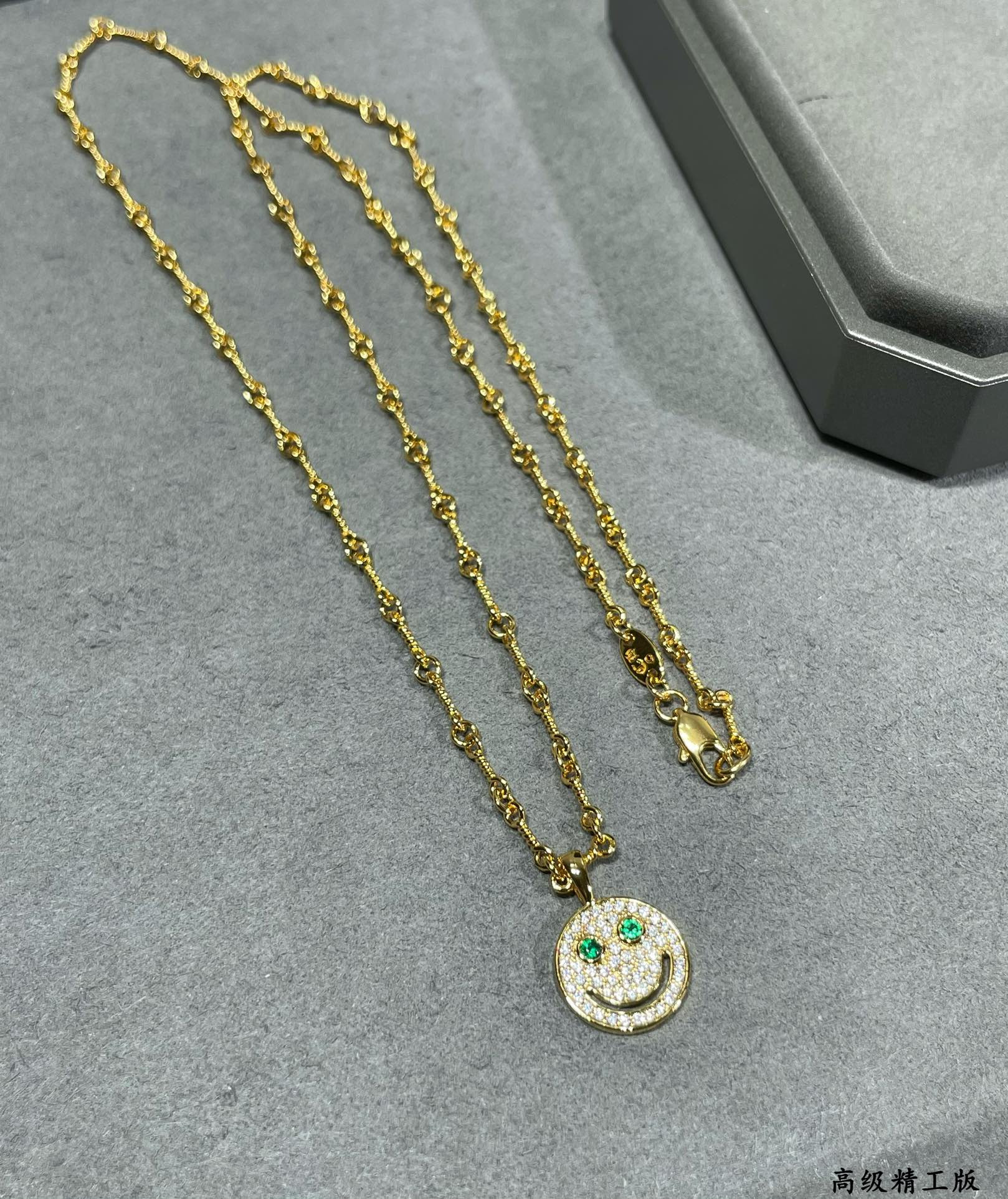 Chrome Hearts Round Smiley Face Necklace