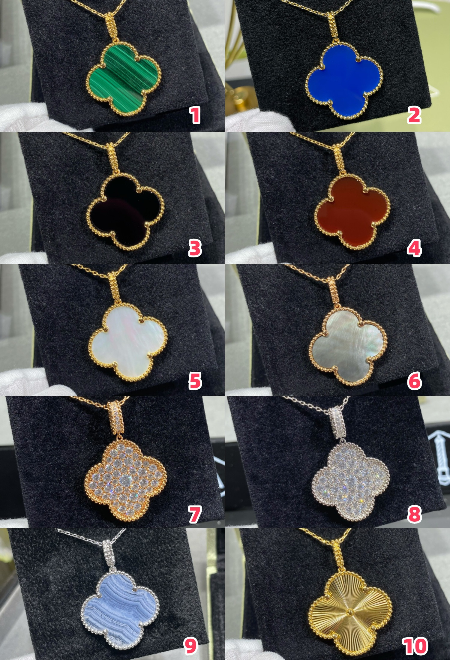 V*n Cl**f & Arpels Large Four Leaf Clover Necklace Diameter approx 2.5cm,Chain length approx 80cm