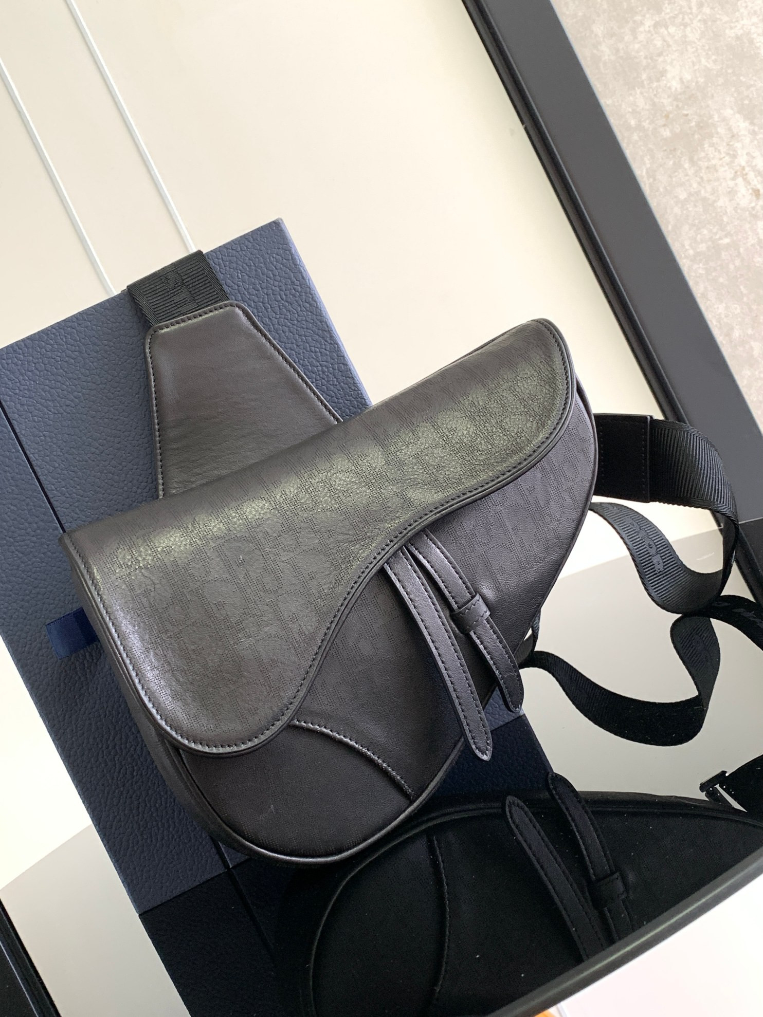 Chr1st1an D10r D10r HOMME Bags Leather Black 26 x 19 x 4.5 cm