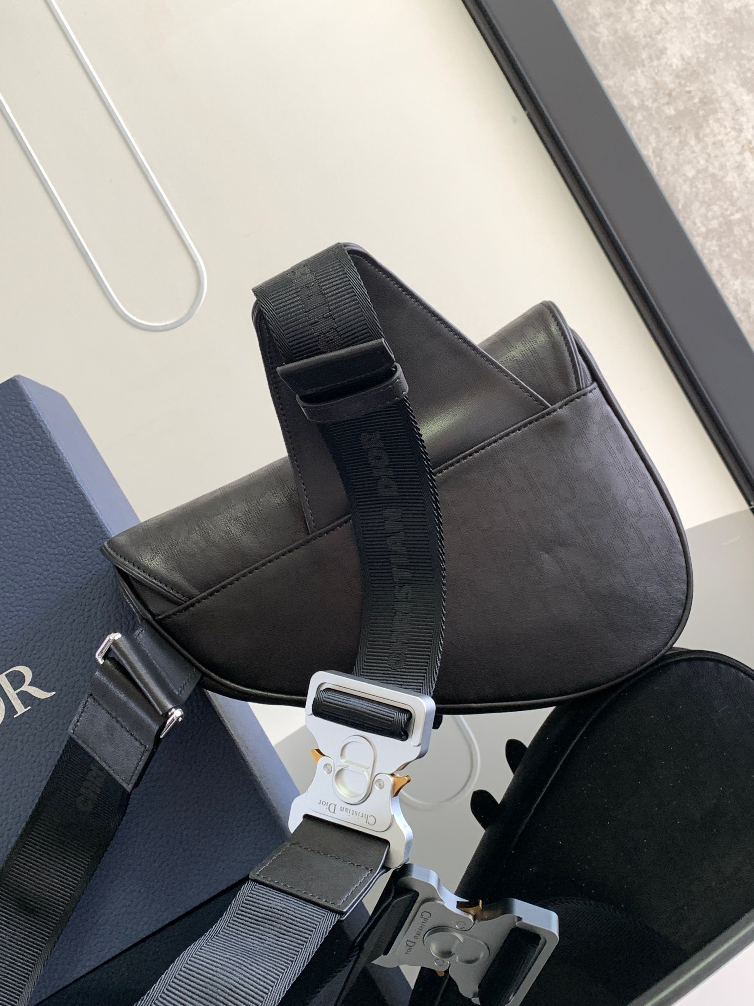 Chr1st1an D10r D10r HOMME Bags Leather Black 26 x 19 x 4.5 cm