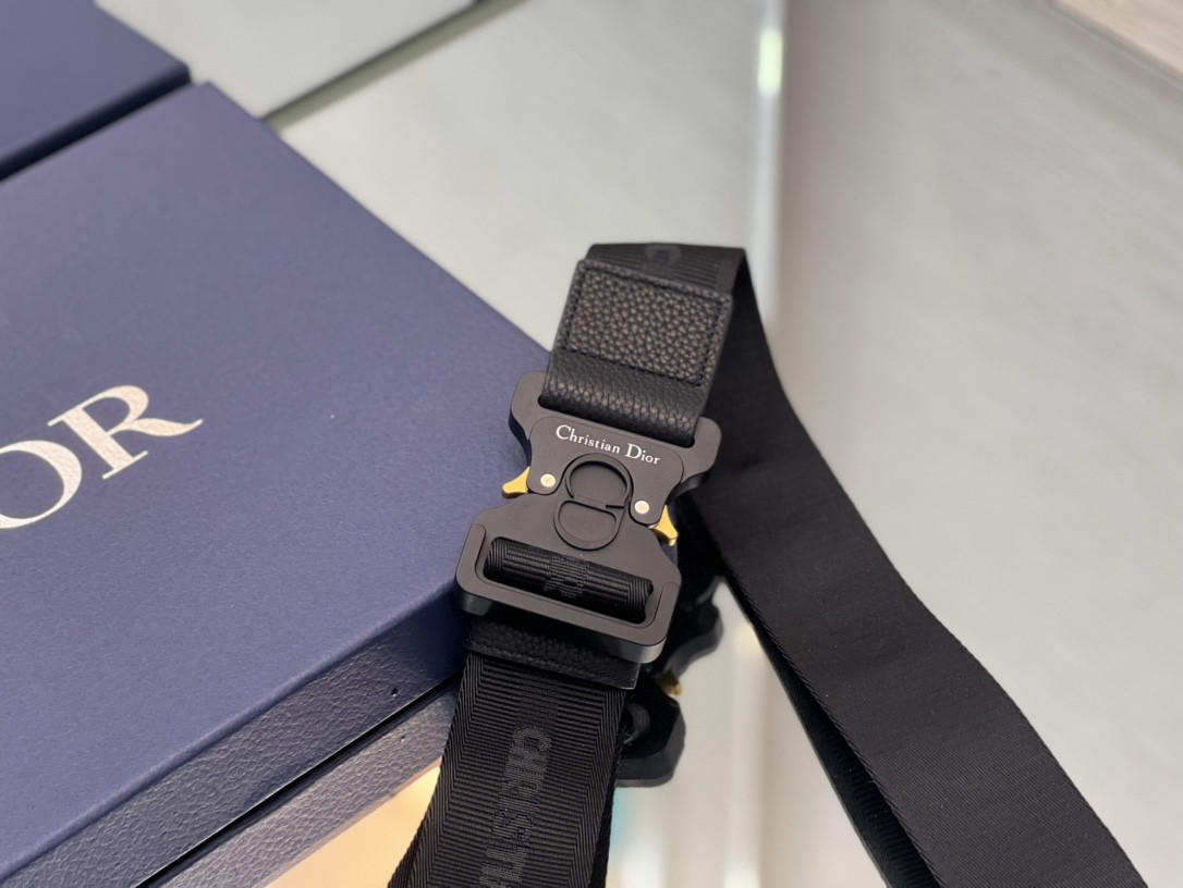 D10r Saddle Bag Black Grained Calfskin 26 x 19 x 4.5 cm