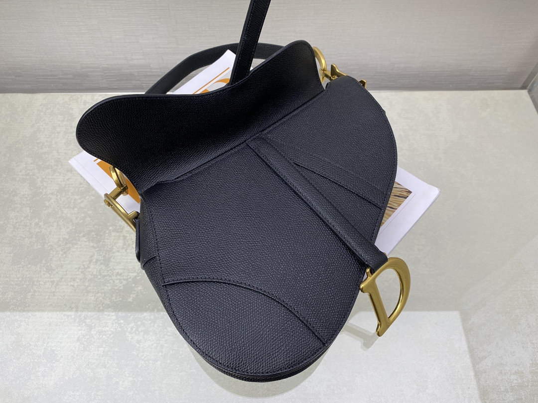 D10r Saddle Bag Indigo Black Grained Calfskin 25.5x20x6.5cm