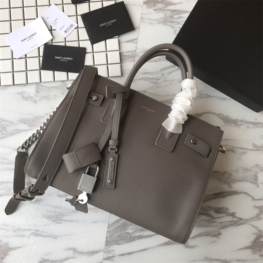 Y51 SAC DE JOUR BABY IN GRAINED LEATHER GREY