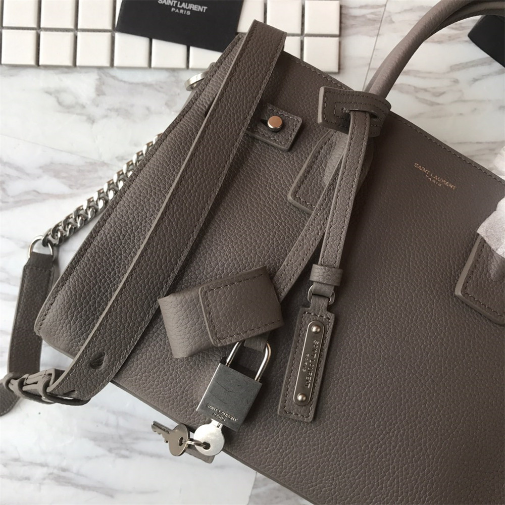 Y51 SAC DE JOUR BABY IN GRAINED LEATHER GREY